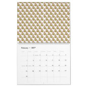 grüner und weißer Hintergrund mit kleinen Blätter Kalender (Feb 2027)