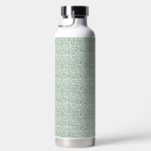grüner und weißer Hintergrund mit kleinen Blätter Trinkflasche (Rechts)