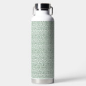 grüner und weißer Hintergrund mit kleinen Blätter Trinkflasche (Vorderseite)