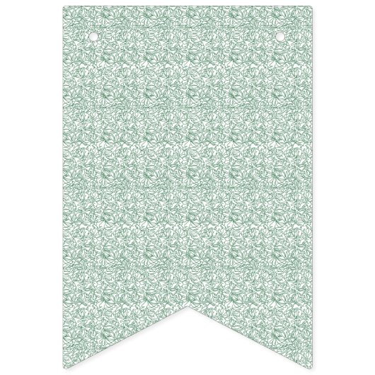 grüner und weißer Hintergrund mit kleinen Blätter Wimpelkette (Zweite Fahne)