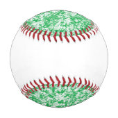 grüner und weißer Hintergrund mit kleinen weißen P Baseball (Rückseite)