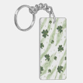 Grüner und weißer schlüsselanhänger (Vorderseite links)