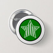 Grüner und weißer Stern-Knopf Button (Vorne & Hinten)