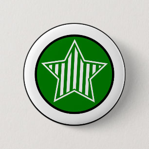 Grüner und weißer Stern-Knopf Button