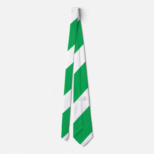 Grüner und weißer Streifen Krawatte (Rückseite)