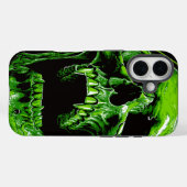 Grüner Vampirschädel Case-Mate iPhone Hülle (Rückseite (Horizontal))