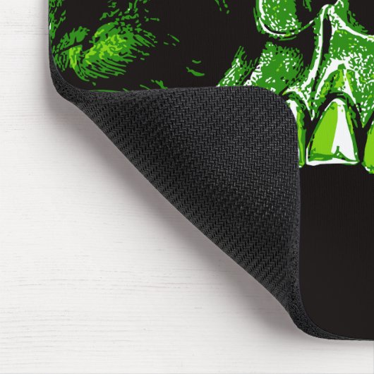Grüner Vampirschädel Mousepad (Ecke)