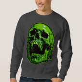 Grüner Vampirschädel Sweatshirt (Vorderseite)