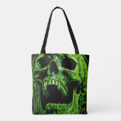 Grüner Vampirschädel Tasche (Rückseite)