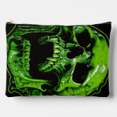 Grüner Vampirschädel Zubehörtasche (Vorderseite)