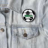 Grüner Varsity-Fußball-Schulspirit Custom Button (Beispiel)