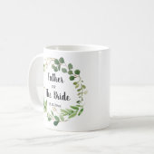 Grüner Vater der Braut Hochzeitsstiftung Tasse (Vorderseite Links)