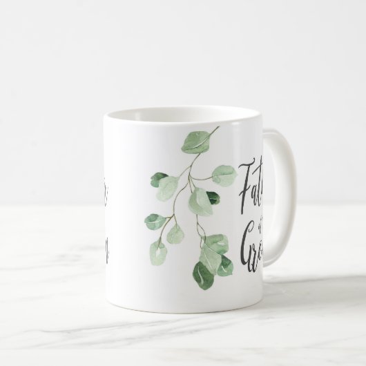 Grüner Vater der Groom Wedding Tasse (VorderseiteRechts)
