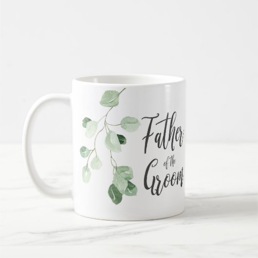 Grüner Vater der Groom Wedding Tasse (Links)