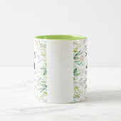 Grüner Vater zu Bump Gedicht Leaf Wasserfarbe Zweifarbige Tasse (Mittel)