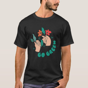 Grüner Veganer Plastikfrei Rette die Erde 1 T-Shirt