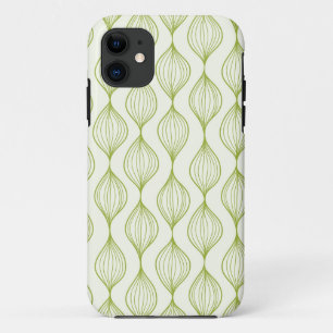Grüner vertikaler ogee Musterhintergrund Case-Mate iPhone Hülle