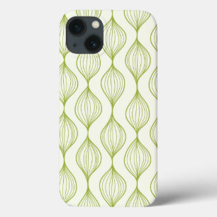 Grüner vertikaler ogee Musterhintergrund Case-Mate iPhone Hülle