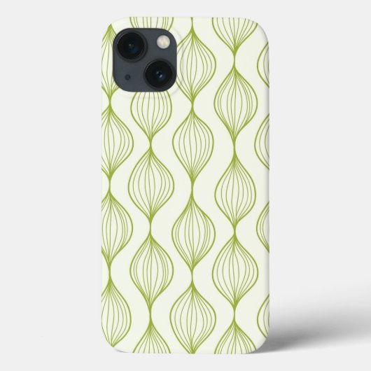 Grüner vertikaler ogee Musterhintergrund Case-Mate iPhone Hülle (Rückseite)