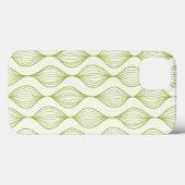Grüner vertikaler ogee Musterhintergrund Case-Mate iPhone Hülle (Rückseite (Horizontal))