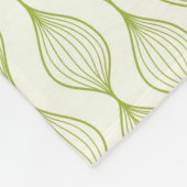 Grüner vertikaler ogee Musterhintergrund Fleecedecke (Ecke)