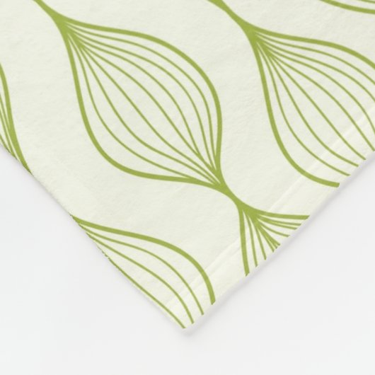 Grüner vertikaler ogee Musterhintergrund Fleecedecke (Ecke)