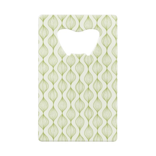 Grüner vertikaler ogee Musterhintergrund Geldbeutel Flaschenöffner (Rückseite)