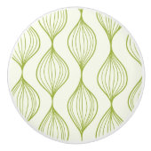 Grüner vertikaler ogee Musterhintergrund Keramikknauf (Vorderseite)