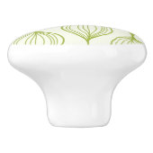 Grüner vertikaler ogee Musterhintergrund Keramikknauf (Seitenansicht)