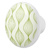 Grüner vertikaler ogee Musterhintergrund Keramikknauf (Rechts)