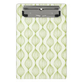 Grüner vertikaler ogee Musterhintergrund Mini Klemmbrett (Vorderseite)
