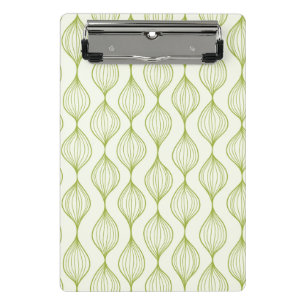 Grüner vertikaler ogee Musterhintergrund Mini Klemmbrett