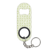 Grüner vertikaler ogee Musterhintergrund Schlüsselbund Flaschenöffner (Rückseite)