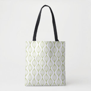 Grüner vertikaler ogee Musterhintergrund Tasche