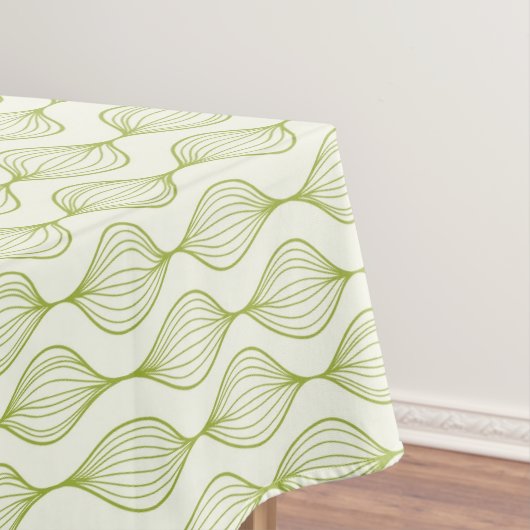 Grüner vertikaler ogee Musterhintergrund Tischdecke (Beispiel)