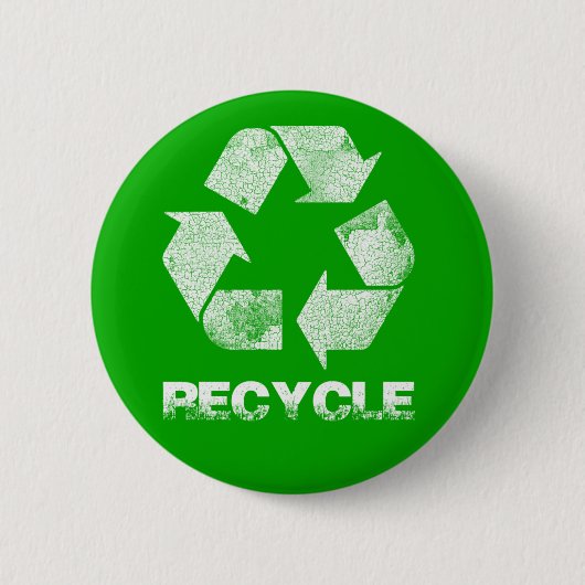 Grüner Vintage-Button recyceln Button (Vorderseite)