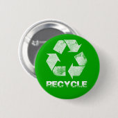 Grüner Vintage-Button recyceln Button (Vorne & Hinten)