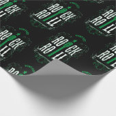Grüner Vintage Rock And Roll Geschenkpapier (Ecke)