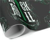 Grüner Vintage Rock And Roll Geschenkpapier (Rolleneckpunkt)