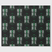 Grüner Vintage Rock And Roll Geschenkpapier (Flach)