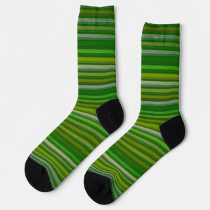 Grüner Vintage-Stil gestreifte Socken
