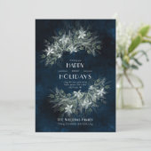 Grüner Vintager Bouquet, Hochzeitssuite Einladung (Stehend Vorderseite)