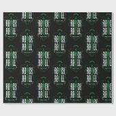 Grüner Vintager Stein und Rollen Geschenkpapier (Flach)