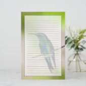 Grüner Violett-Ohr Kolibri Briefpapier (Stehend Vorderseite)