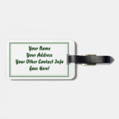 Grüner Violinen-Gepäckanhänger Gepäckanhänger (Rückseite horizontal)