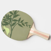 Grüner Vogel auf grünem Zweig Tischtennis Schläger (Seitenansicht)