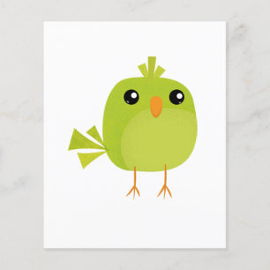 Grüner Vogel Cartoon   Flyer