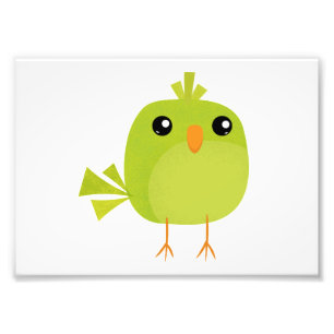 Grüner Vogel Cartoon   Fotodruck