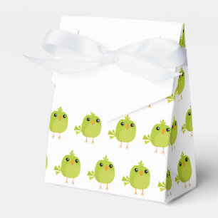 Grüner Vogel Cartoon Geschenkschachtel