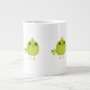 Grüner Vogel Cartoon Jumbo-Tasse